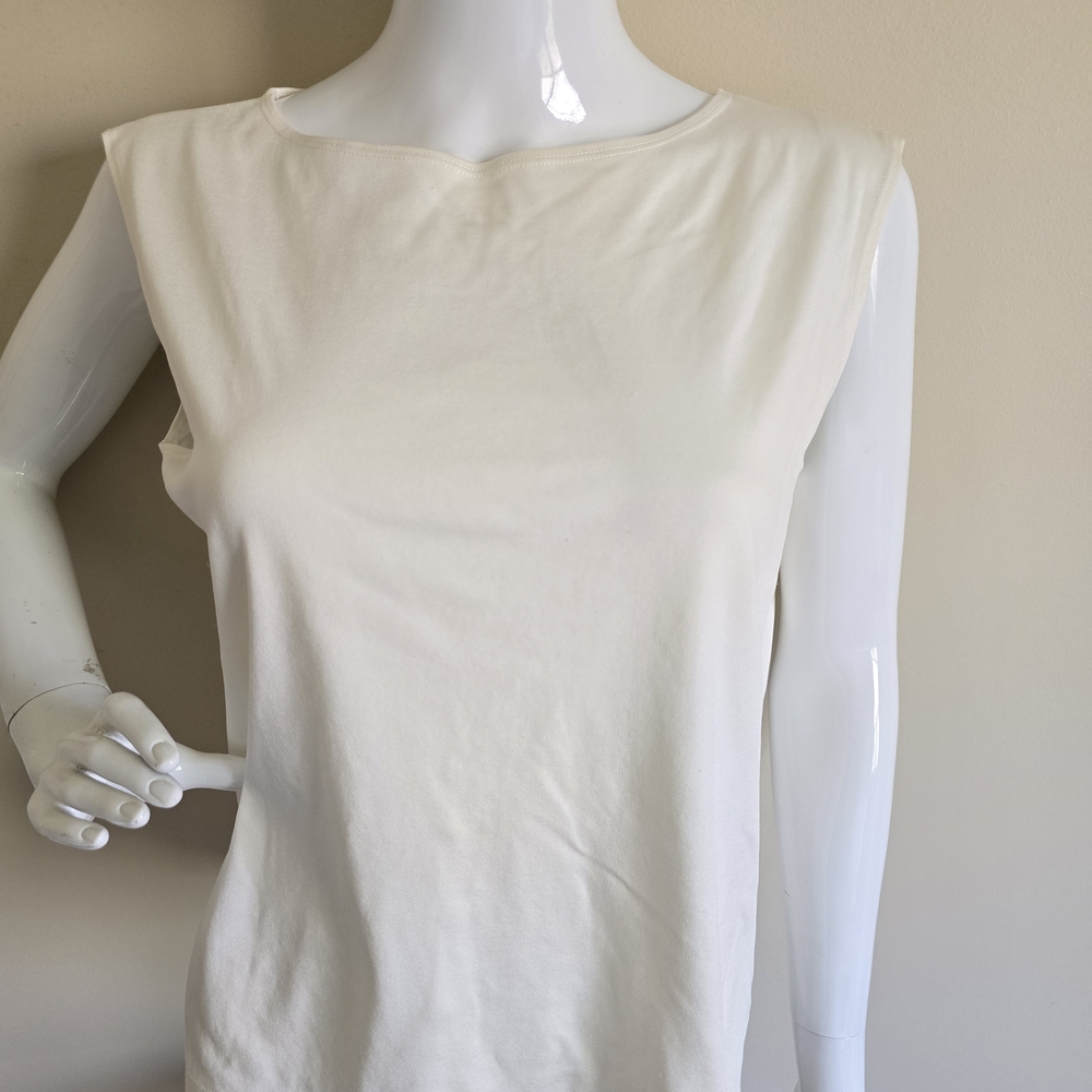 Ralph Lauren Cream Sleeveless Boatneck Tank